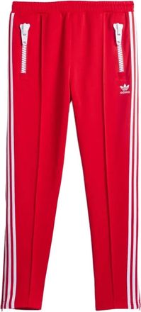 adidas x Jeremy Scott Pantaloni sportivi con zip oversize - Rosso