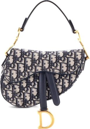 Dior Saddle Handbag Oblique Canvas Mini shoulder bag - Blu