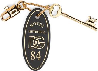 Dolce & Gabbana Kalfsleren Kwast Sleutelhanger - Dames - Sleutelhangers & Tashangers - Zwart - ONE Size - Leer - Accessoires