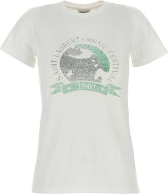Saint Laurent White cotton t-shirt