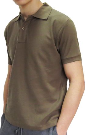 Generic Mens Enfari Short Sleeve Basic Pique Polo Shirt (UK, Alpha, L, Regular, Regular, Olive)