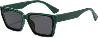 Generic Square Small Frame Men Sunglasses Outdoor Commuter Women Driver Sun Glasses(Green)