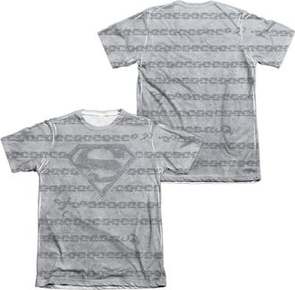 Gildan Superman Breaking Chains All Over (Front/Back Print) Adult 65/35 Poly/Cotton Short Sleeve Tee / T-Shirt