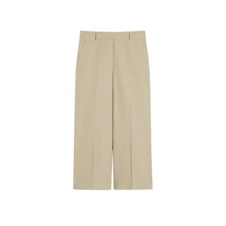 Max Mara Cropped Trousers, female, Beige, Size: 2XS Wkdzircone Trousers