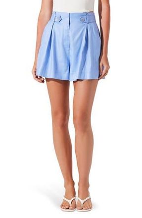 ASTR the Label Ollie Linen Blend Shorts in Blue at Nordstrom Rack, Size Medium
