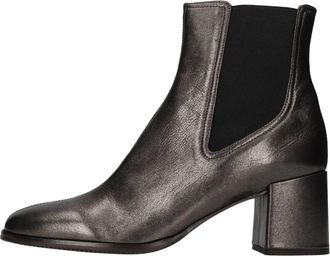 Chie Mihara Saku Tank Enkellaarzen - Dames - Laarzen met Hak - Grijs - 42 EU - Leer - Schoenen