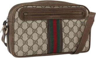 Gucci Pre-owned Plastic Cross Body Bag - Dames - Vintage Schoudertas - Beige - ONE Size - Vintage