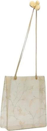 Chanel Pre-owned Tote Bags, female, Beige, Size: ONE SIZE Pre-owned Vintage Vinyl Shoulder Bag