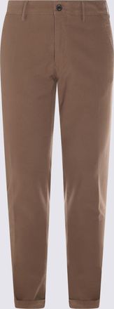Incotex Brown Cotton Pants