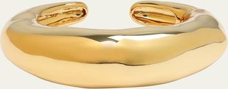 Alexis Bittar Large Molten Gold Hinged Cuff Bracelet
