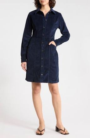 b.young Long Sleeve Shirtdress in Navy Blazer at Nordstrom Rack, Size 10 Us / 42 Eu