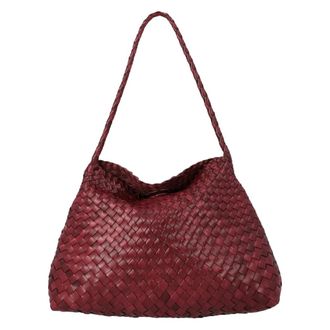 Dragon Diffusion Borsa a spalla intrecciata Santa Maria Mini S. Croce - - Bags - Donna - Rosso - ONE SIZE