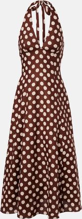 Faithfull The Brand Marais polka-dot linen midi dress