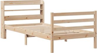 vidaXL Estructura De Cama Con Cabecero Madera Maciza Pino 75x190 Cm Vidaxl