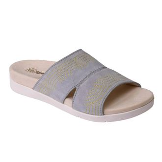 Spenco Twilight Ellie SP1070LGR Sandal Womens Light Gray Slip On Slide GAL2053