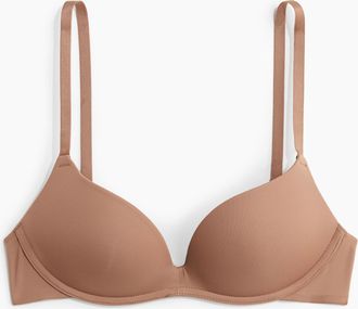 H&M Bügelloser Push-up-BH aus Microfaser - Beige