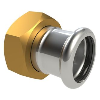 Kemper Kemper Raccordo A Pressare Sistema Geberit Mapress Acciaio Inox, Figura 476 20, A Tenuta Piana Dn 40 / 42 Mm G 1 3/4 F, 4762004000