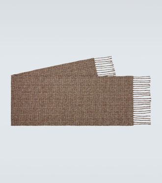 Loro Piana Moulin cashmere tweed scarf
