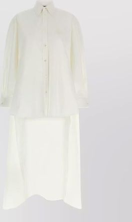 Balenciaga long sleeve shirt dress high low hem