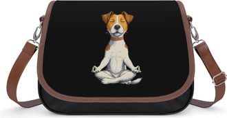 Generic Yoga Jack Russell Terrier Dog Fashion Womens Crossbody Bags Novelty Handbag Shoulder Bag Purse