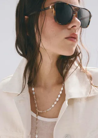 Mango Collana ciondolo metallo argento - Donna - Taglia unica - MANGO