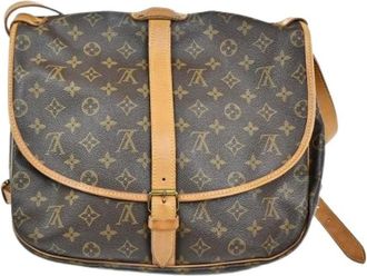 Louis Vuitton Pre-owned Cross Body Bags, female, Brown, Size: ONE SIZE Pre-owned Vintage Canvas Cross Body Bag