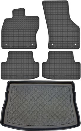 OEM Volkswagen Golf Vii Hatchback De 10/2012 A 12/2019. Juego: Alfombrillas De Goma Para Coche + Alfombrilla Para Maletero