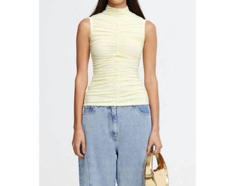 Acler Hilton Top In Lemon Sorbet