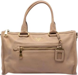 Prada Pre-owned Vintage Satchel - Dames - Vintage Handtas - Bruin - ONE Size - Leer - Vintage