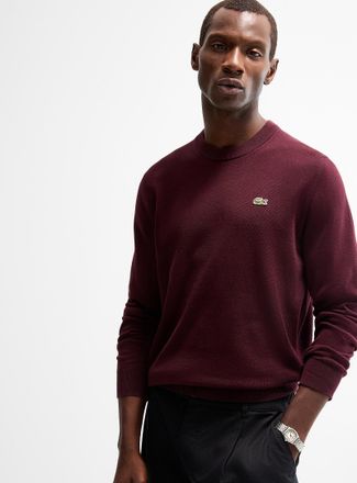Lacoste Mens Croc emblem crew-neck sweater