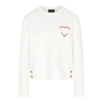 Emporio Armani Dames, Tops, Wit, Maat: S Jersey