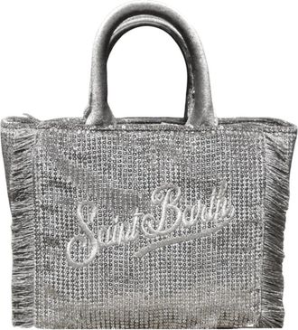 MC2 Saint Barth Vanity Mini Velvet Handtas - Dames - Shoppers - Grijs - ONE Size - Tassen