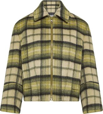 Cruna Cropped Plaid Trench Coat