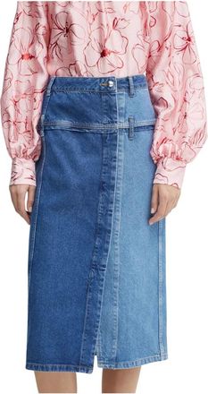 Stine Goya Dames, Rokken, Blauw, Maat: M Denim