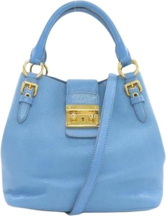 Miu Miu Pre-owned Handbags, female, Blue, Size: ONE SIZE Pre-owned Handbag