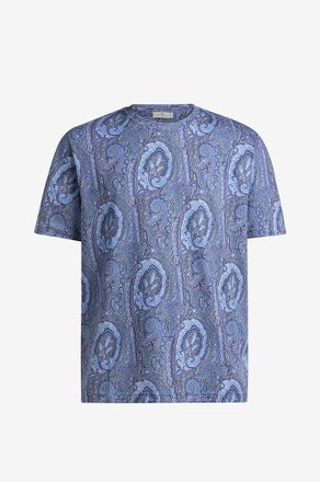 Etro Rundhals-T-Shirt aus Jersey mit Paisleymuster