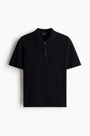 H&M Slim Fit Polo Shirt in Black at Nordstrom, Size Xx-Large