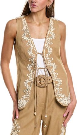 Hemant & Nandita Linen-Blend Vest