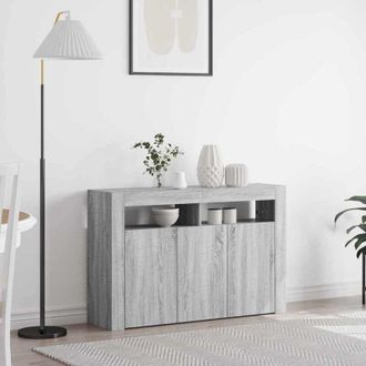 vidaXL Vidaxl - Credenza Grigio sonoma 116 x 30 x 75 cm Legno multistrato
