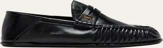 Saint Laurent Mens Le Loafer Leather Penny Loafers