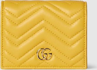 Gucci GG Marmont Small Wallet, Yellow, Leather