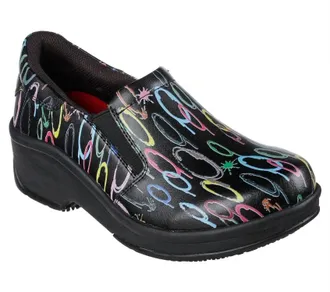 Skechers Womens Upswep Sr Relaxed Fit Clogs In Black/multi