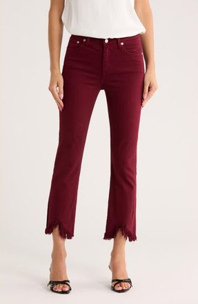 SIMKHAI River High Waist Straight Leg Jeans in Oxblood at Nordstrom Rack, Size 32