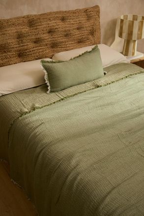 Calma House Colcha color verde 240x260 para Cama de 135-150