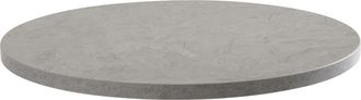 Oviala Mesa redonda de melamina 60 cm hormig&oacute;n encerado