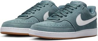 Nike Court Vision Low Flyease V2 Mens Shoes Mineral Slate/White/Gum Med Brown : 10.5 D - Medium, Faux Leather