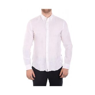 HUGO BOSS Heren, Overhemden, Wit, Maat: M Linnen