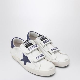 Golden Goose White/Blue Old School Sneakers
