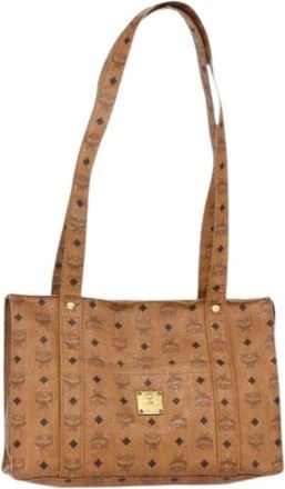 MCM Pre-owned Plastic Schoudertas - Dames - Vintage Shopper - Bruin - ONE Size - Vintage