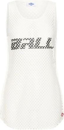 Ball Tops, Dames, Wit, XS, Polyester, Mesh Tanktop met Print